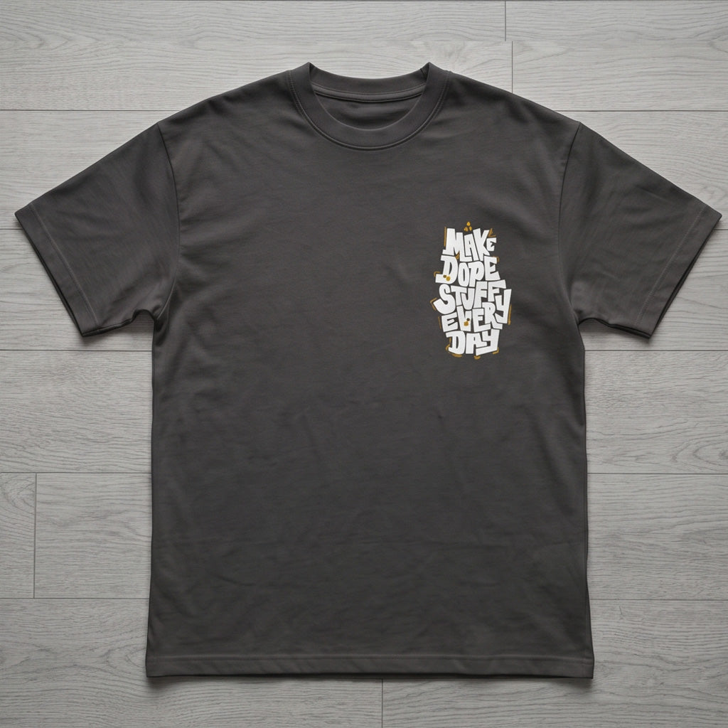 Oversize T-Shirt - Bolivar Cotton - Make Dope - DTF Printing - Gray