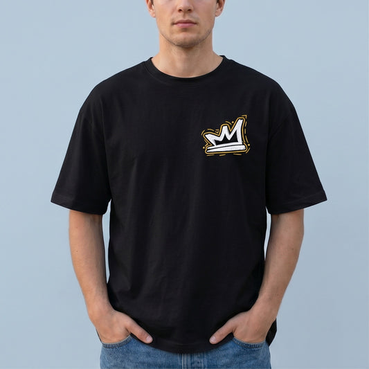 Oversize T-Shirt - Bolivar Cotton - Haste - DTF Printing - Black