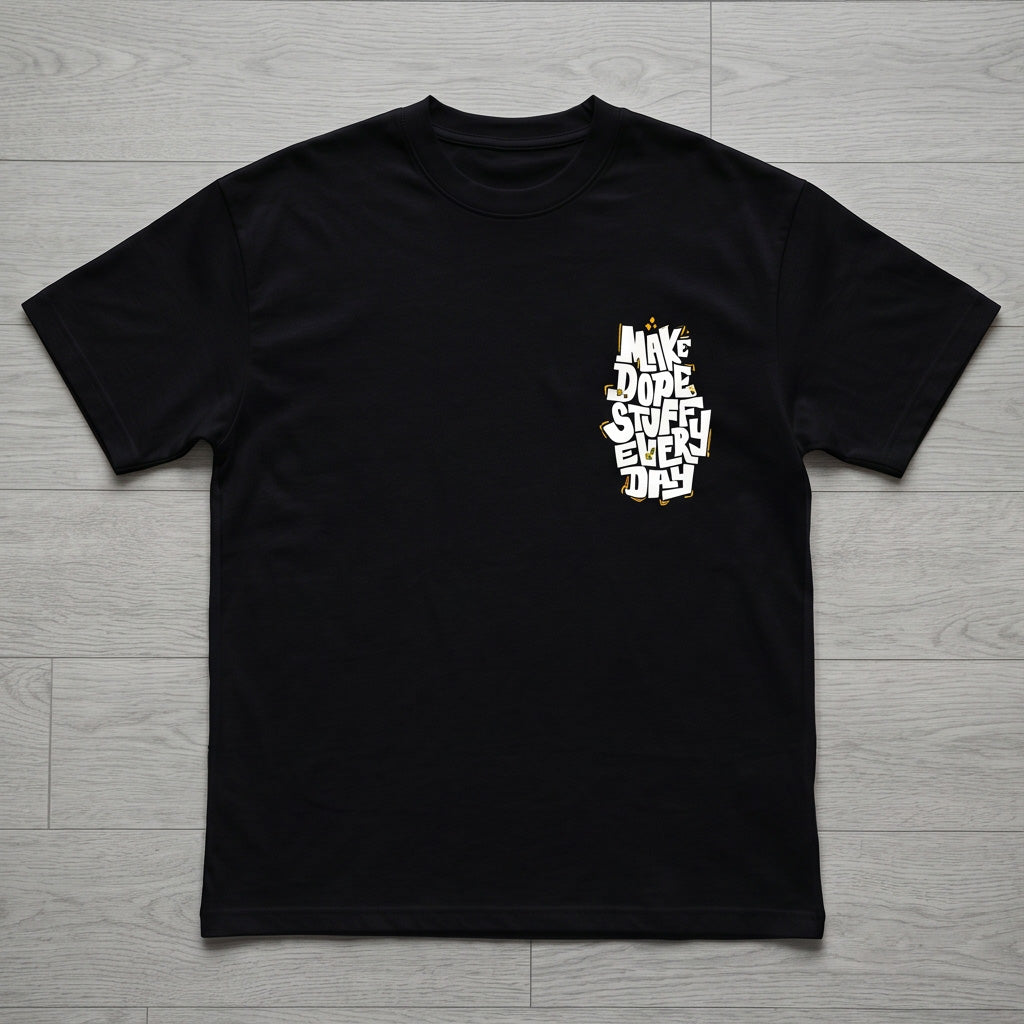 Oversize T-Shirt - Bolivar Cotton - Make Dope- DTF Printing - Black