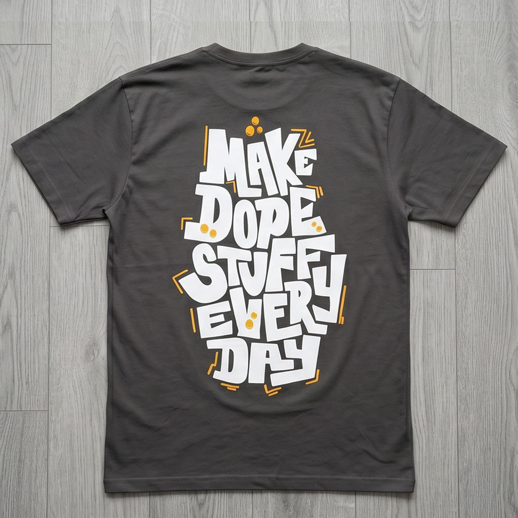 Oversize T-Shirt - Bolivar Cotton - Make Dope - DTF Printing - Gray