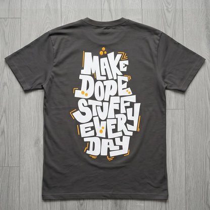 Oversize T-Shirt - Bolivar Cotton - Make Dope - DTF Printing - Gray