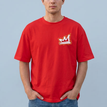 Oversize T-Shirt - Bolivar Cotton - Hustle - DTF Printing - Red