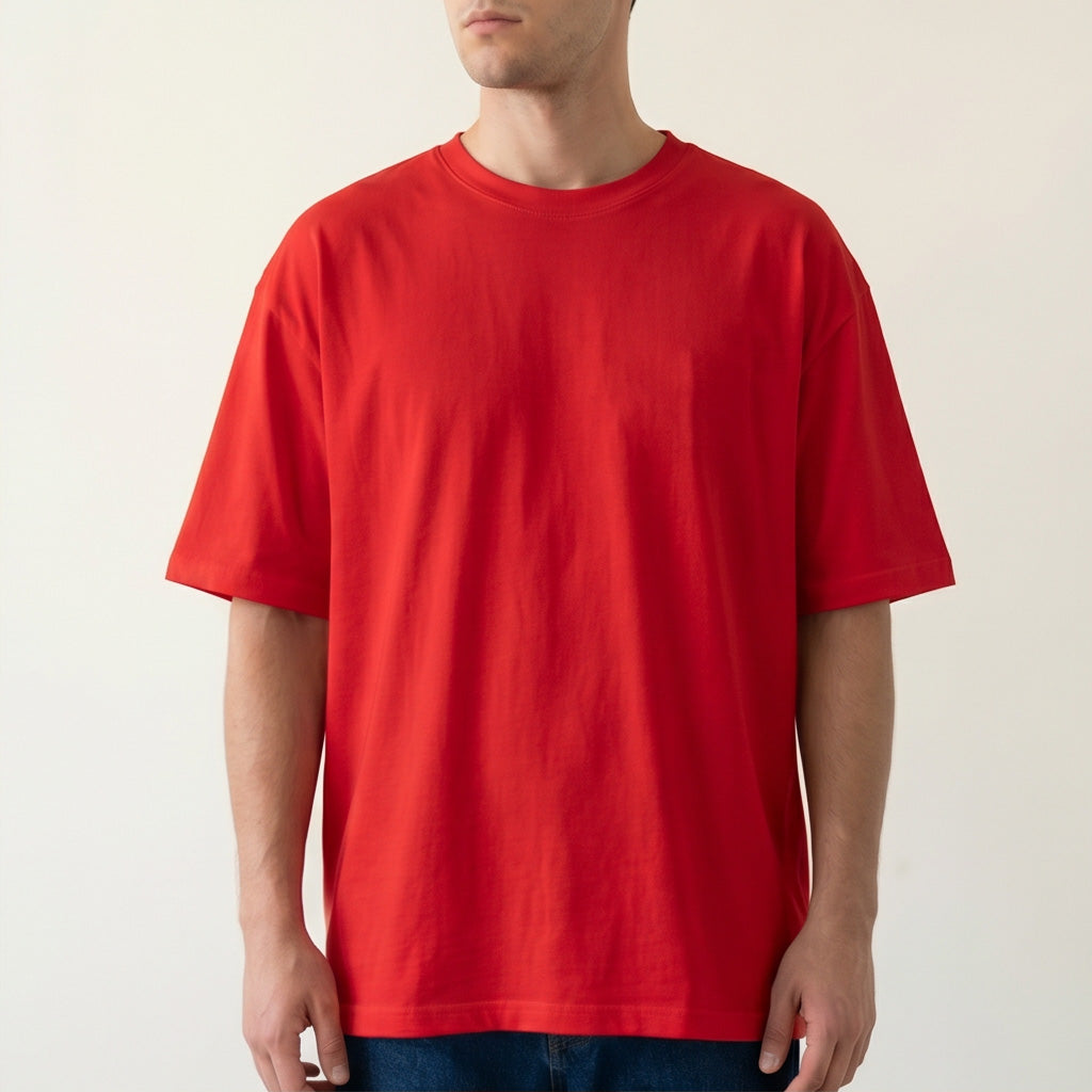 Oversize T-Shirt - Bolivar Cotton - Make Dope - DTF Printing - Red