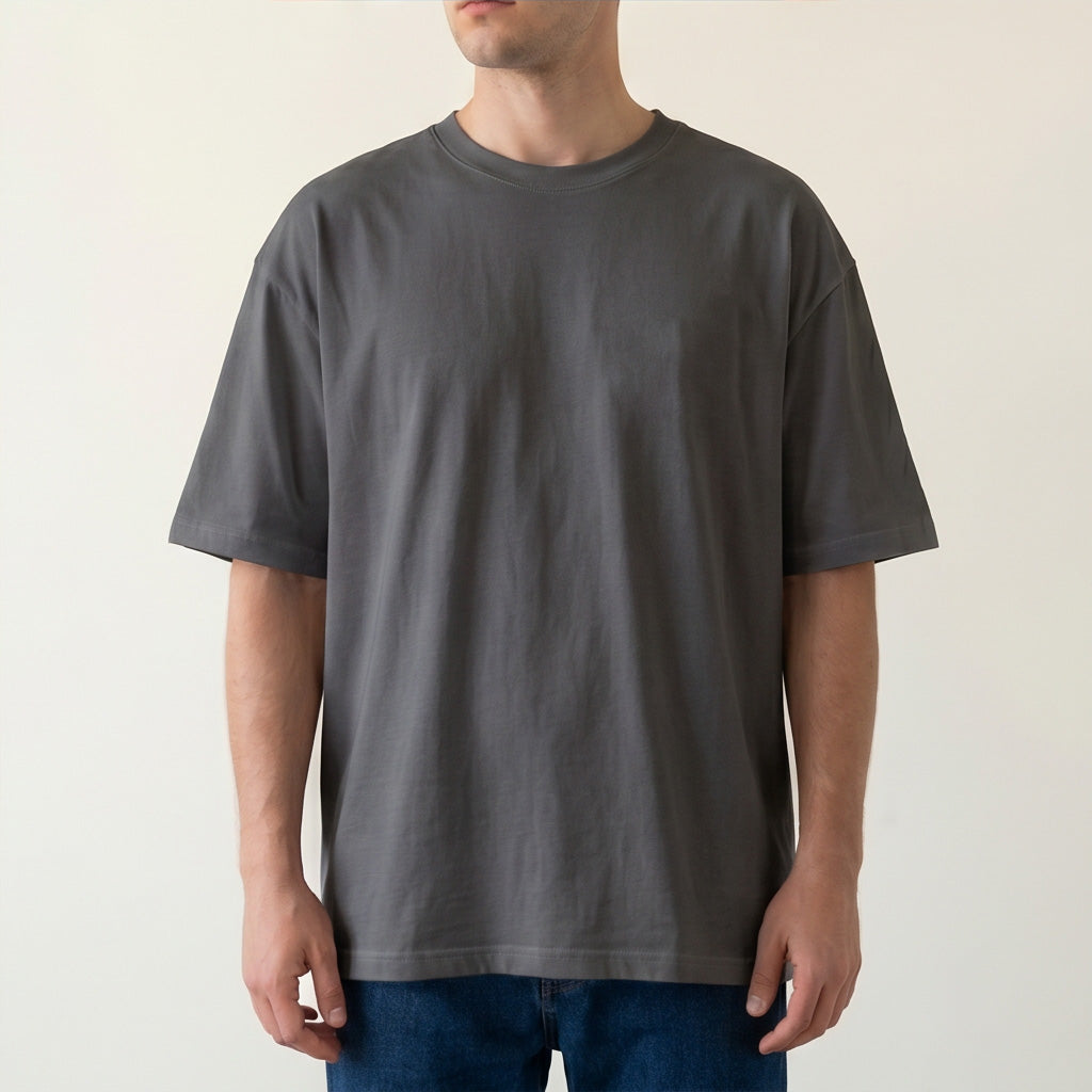 Oversize T-Shirt - Bolivar - Cotton - Just Me - DTF Printing - Gray