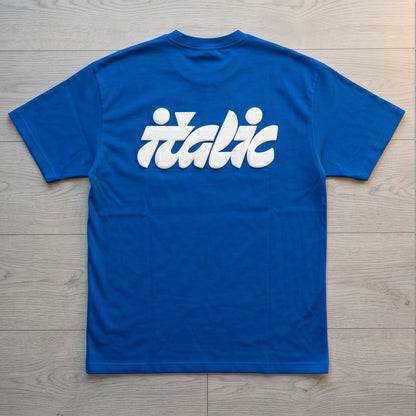 Oversize T-Shirt - Bolivar Cotton - Italic - DTF Printing - Blue