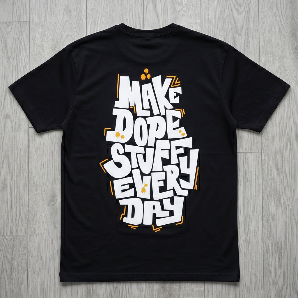 Oversize T-Shirt - Bolivar Cotton - Make Dope- DTF Printing - Black