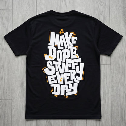 Oversize T-Shirt - Bolivar Cotton - Make Dope- DTF Printing - Black