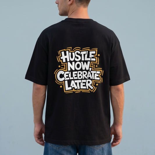 Oversize T-Shirt - Bolivar Cotton - Haste - DTF Printing - Black