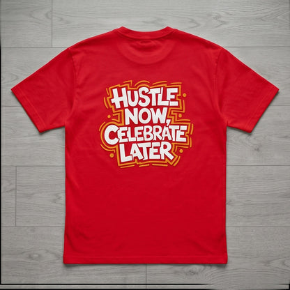 Oversize T-Shirt - Bolivar Cotton - Hustle - DTF Printing - Red