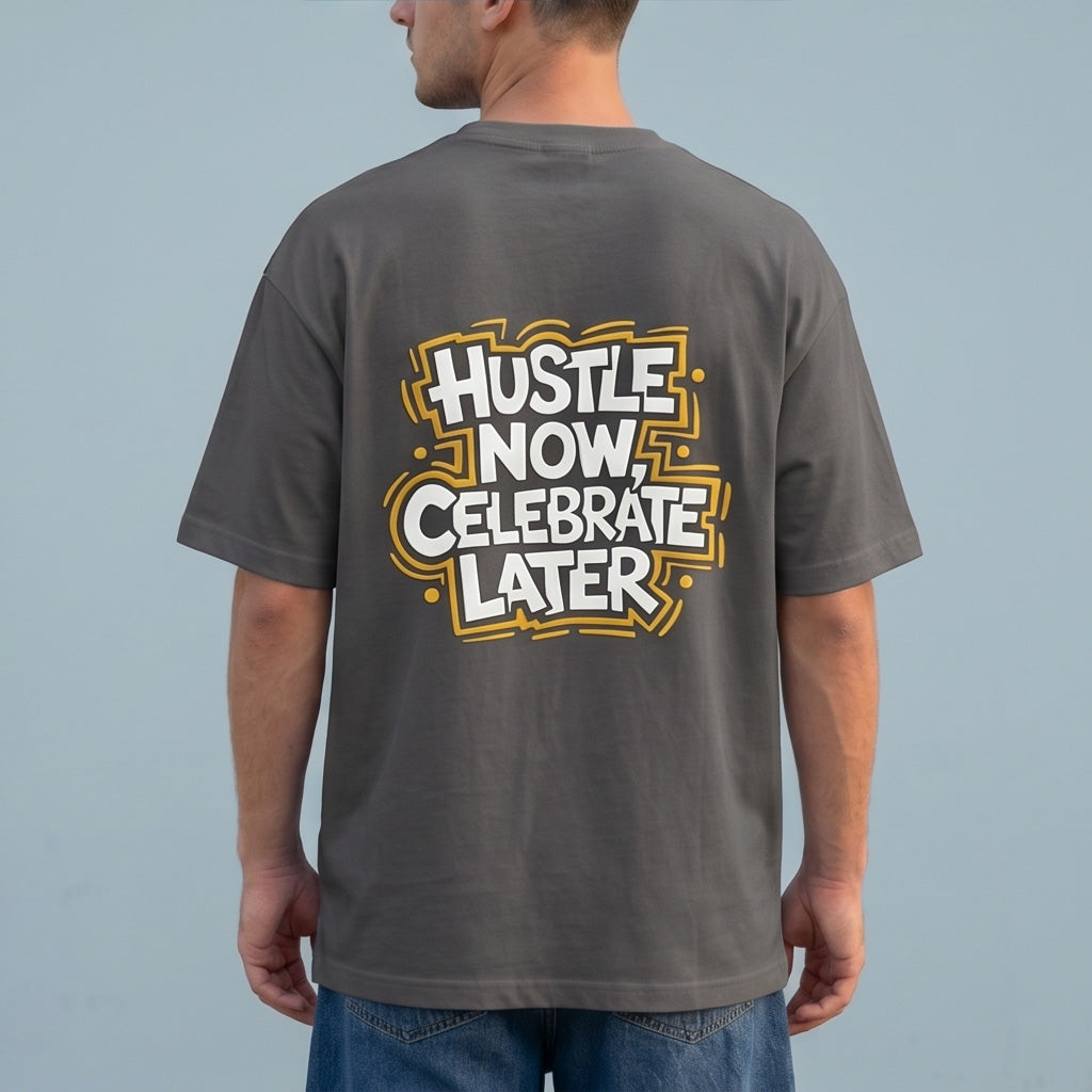 Oversize T-Shirt - Bolivar Cotton - Haste - DTF Printing - Gray