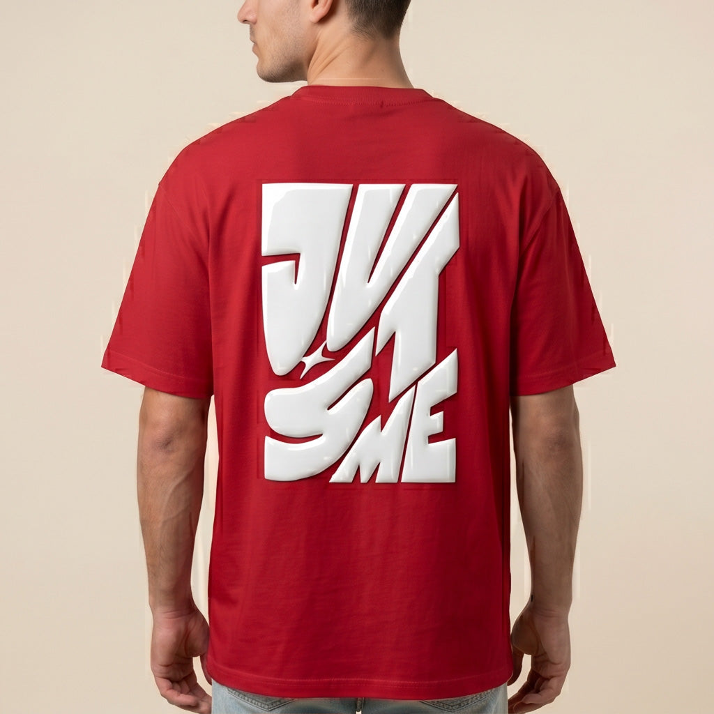 Oversize T-Shirt - Bolivar - Cotton - Just Me - DTF Printing - Red