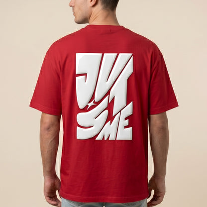 Oversize T-Shirt - Bolivar - Cotton - Just Me - DTF Printing - Red
