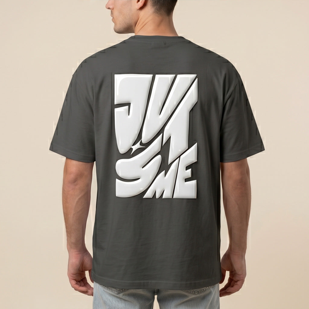 Oversize T-Shirt - Bolivar - Cotton - Just Me - DTF Printing - Gray