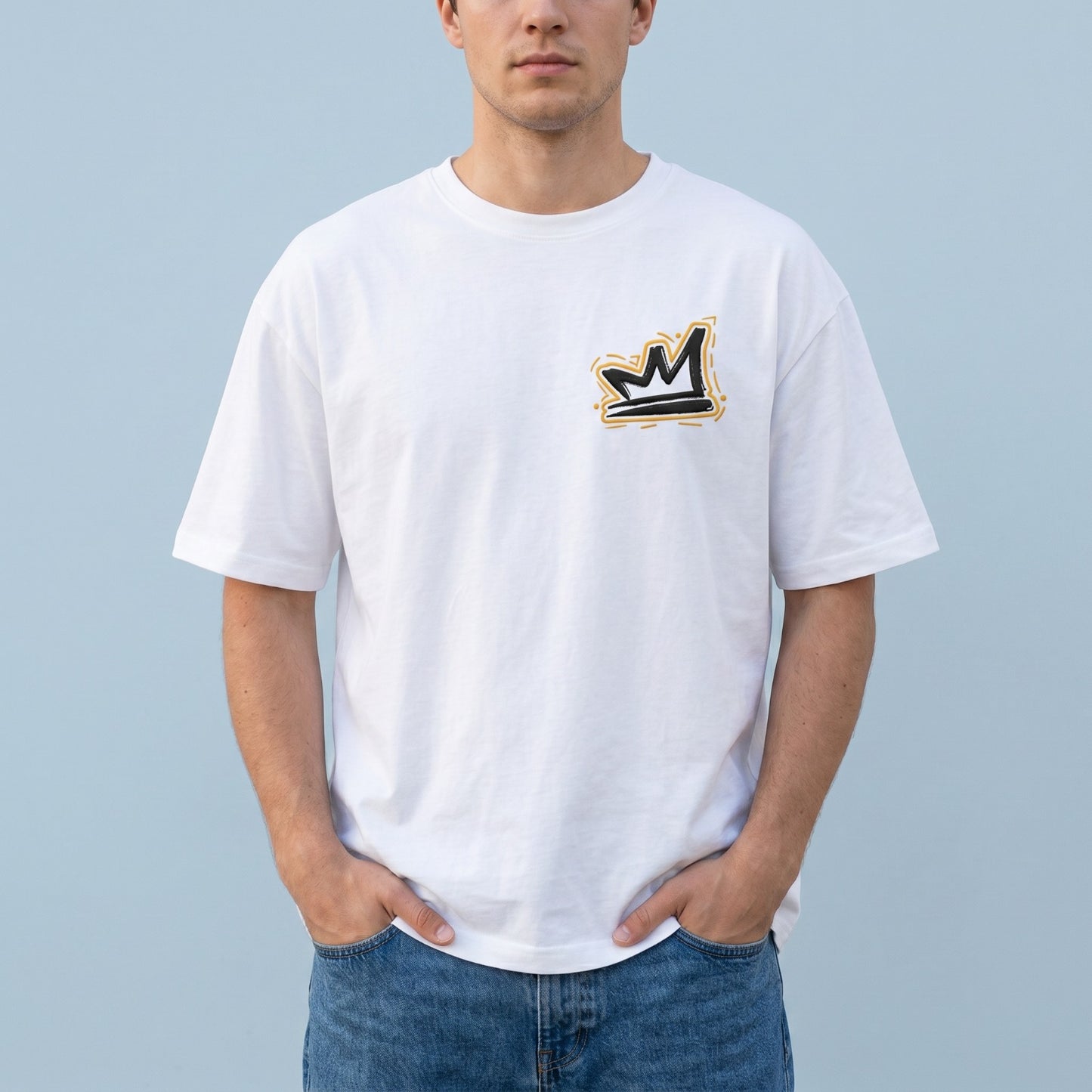 Oversize T-Shirt - Bolivar Cotton - Haste - DTF Printing - White