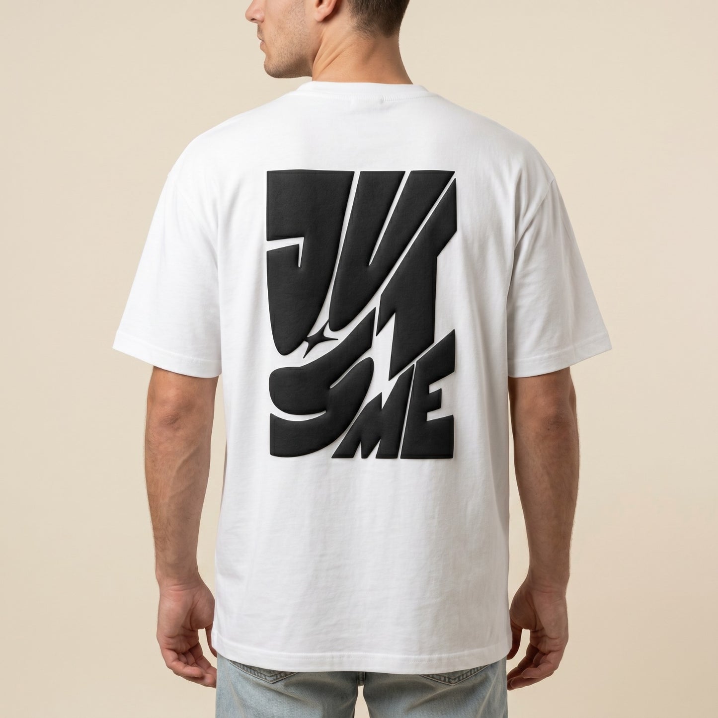 Oversize T-Shirt - Bolivar - Cotton - Just Me - DTF Printing - White