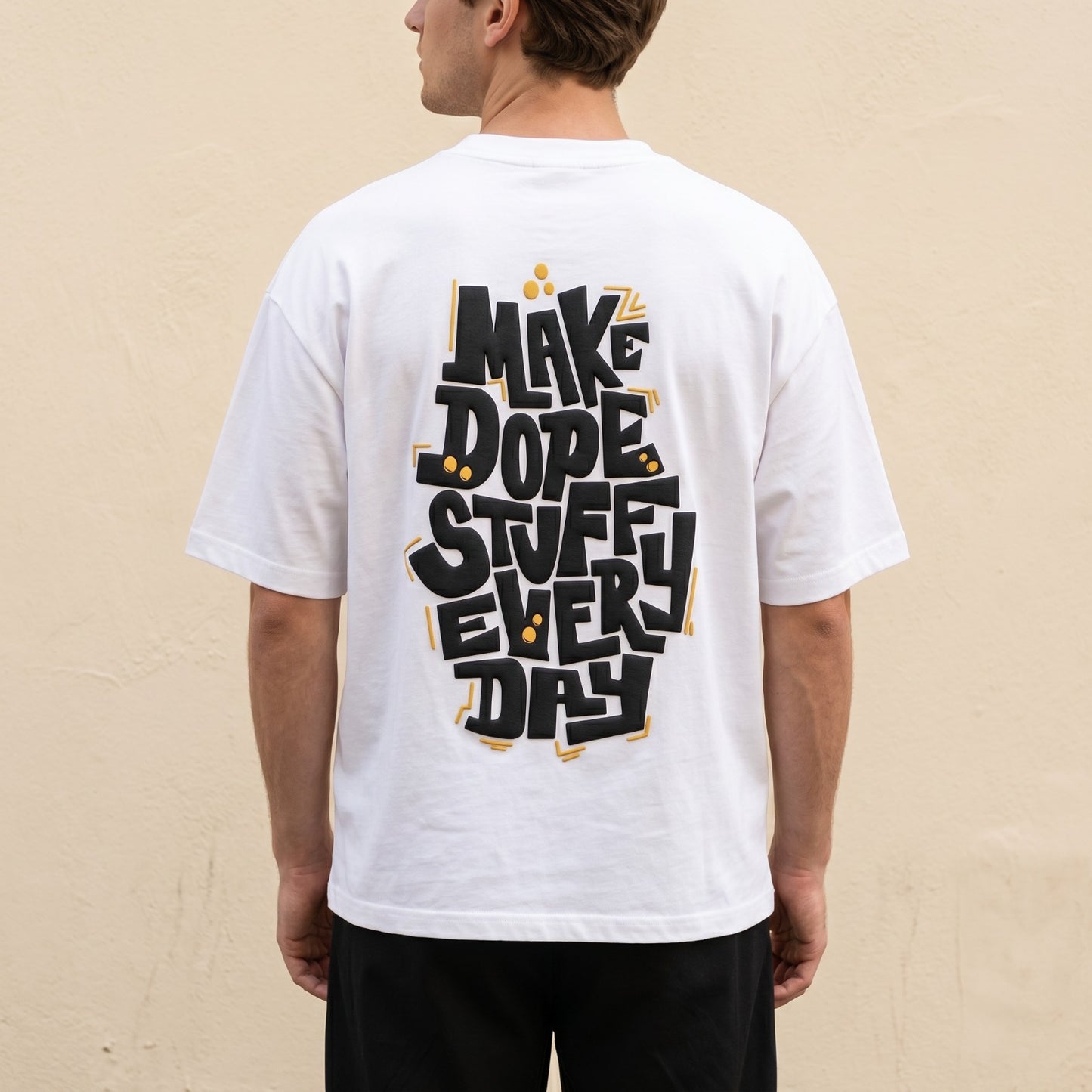 Oversize T-Shirt - Bolivar Cotton - Make Dope - DTF Printing - White