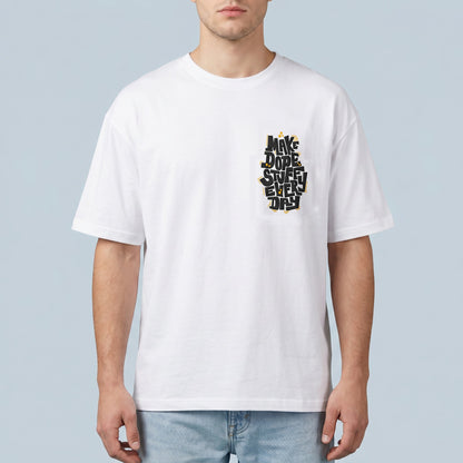 Oversize T-Shirt - Bolivar Cotton - Make Dope - DTF Printing - White