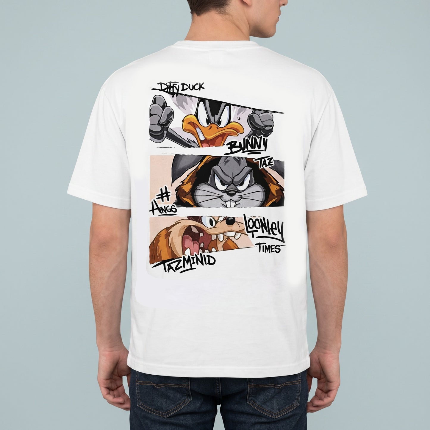 Oversize T-Shirt - Bolivar Fabric - Cotton 100% - Buff Printing - White