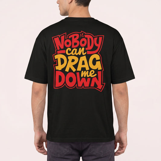Oversize T-Shirt - NoBody - Bolivar - Cotton - Buff Printing - Black