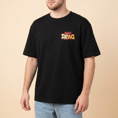 Oversize T-Shirt - NoBody - Bolivar - Cotton - Buff Printing - Black