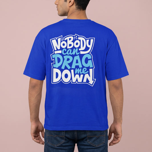 Oversize T-Shirt - NOBody - Bolivar - Cotton - Buff Printing - Blue