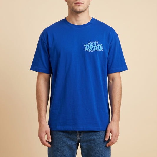 Oversize T-Shirt - NOBody - Bolivar - Cotton - Buff Printing - Blue