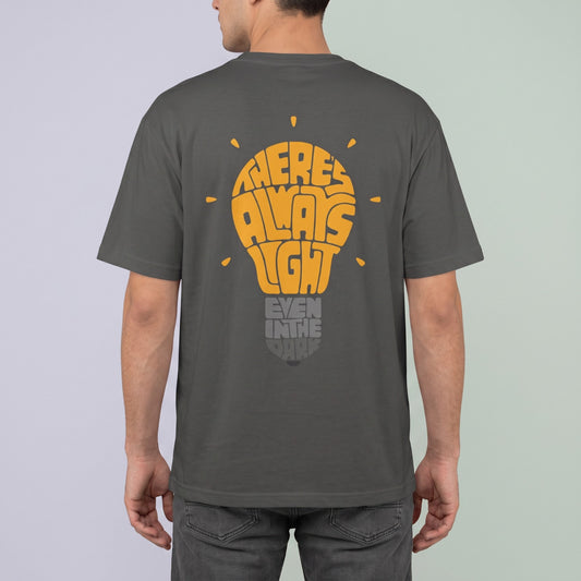 Oversize T-Shirt - Bolivar - Cotton - LIGHT - Buff Printing - Gray