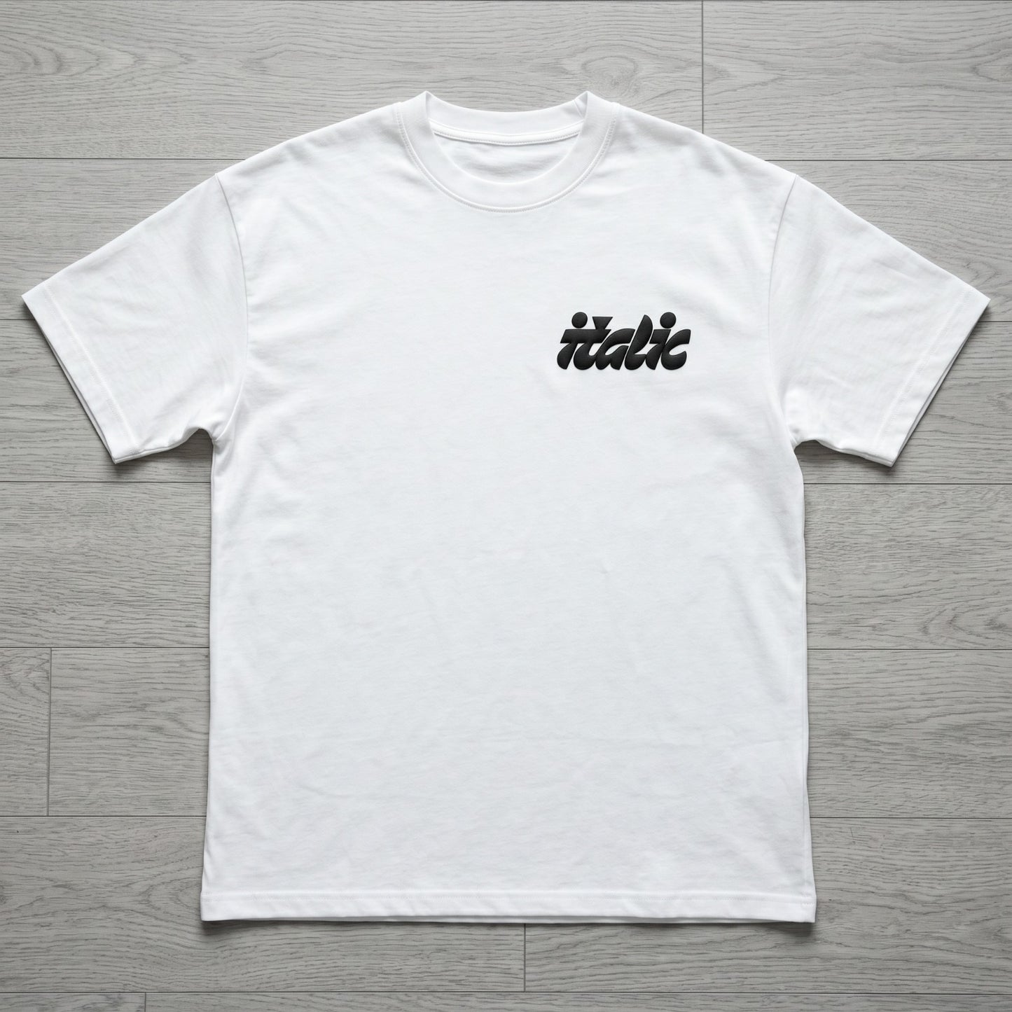Oversize T-Shirt - Bolivar Cotton - Italic - DTF Printing - White