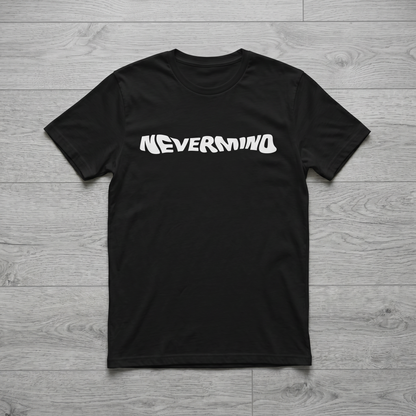 T-Shirt - Cotton - NEVERMIND - DTF Printing - Black