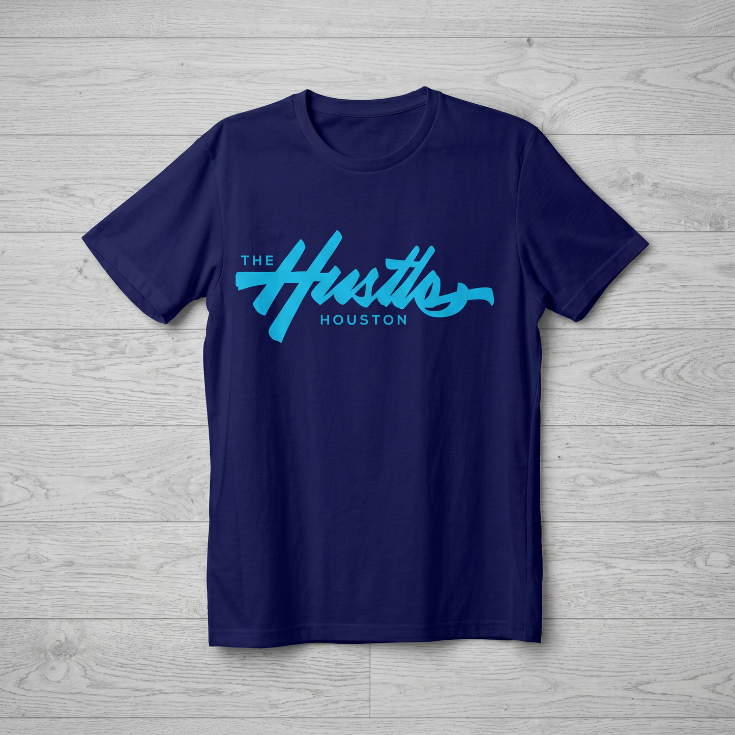 T-Shirt - Cotton - Hustle - DTF Printing - Dark Blue