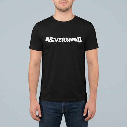 T-Shirt - Cotton - NEVERMIND - DTF Printing - Black