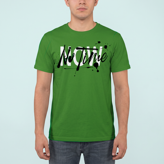 T-Shirt - Cotton - NO TIME - DTF Printing - GREEN
