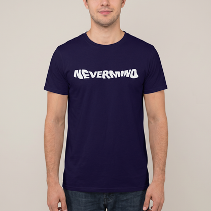 T-Shirt - Cotton - NEVERMIND - DTF Printing - Blue