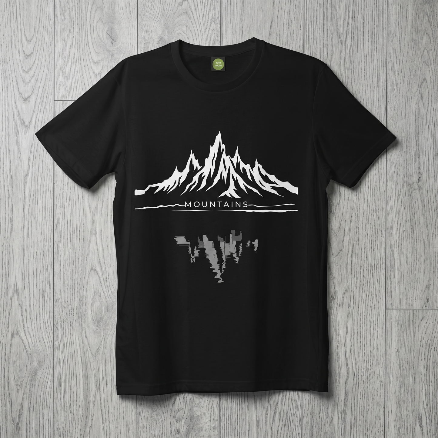 T-Shirt - Cotton - Mountain - DTF Printing - Black