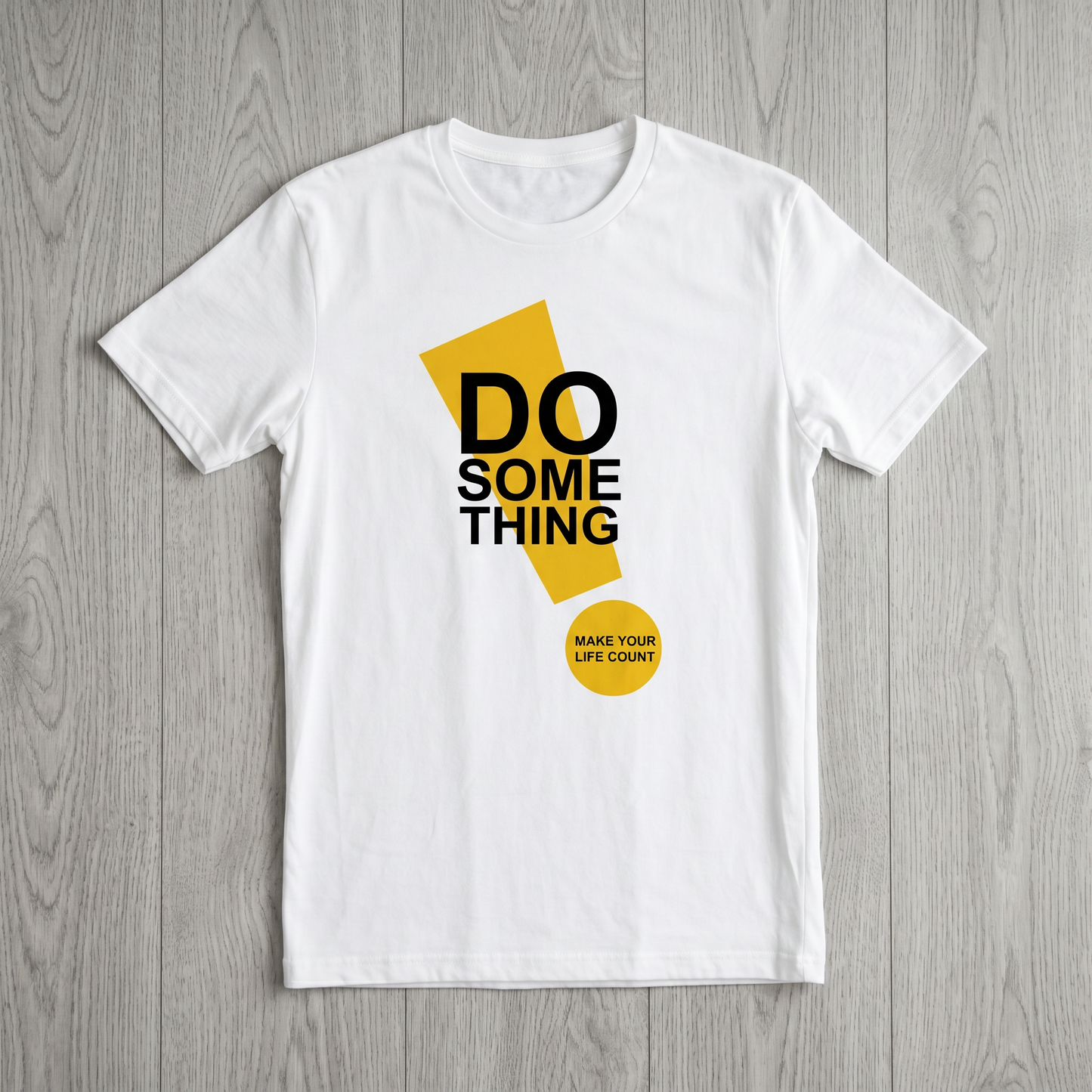 T-Shirt - Cotton - DO SOMETHING - DTF Printing - White